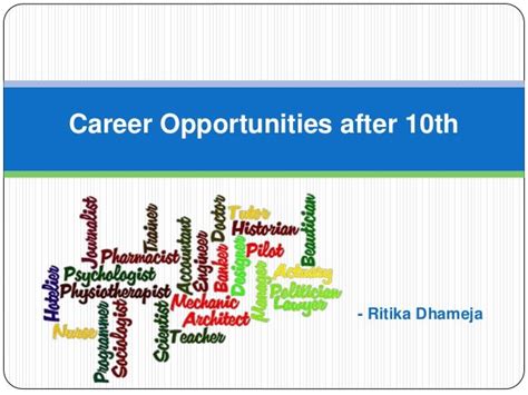 Career Opportunities After 10th Std Career After Class 10