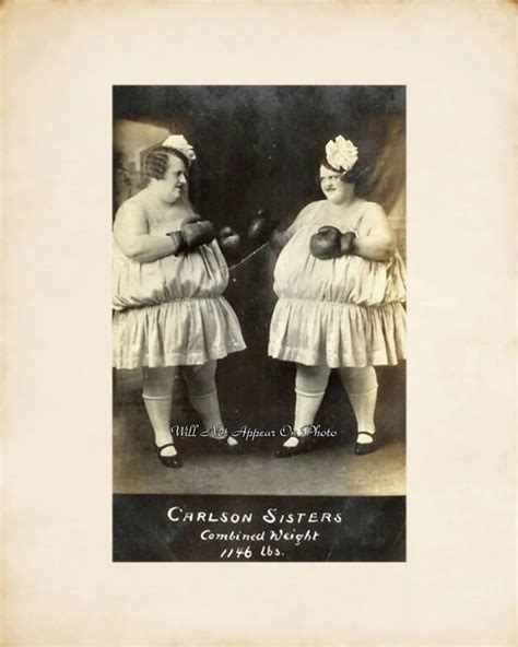 Early 1900s Circus Side Show Fat Ladies The Carlson Etsy