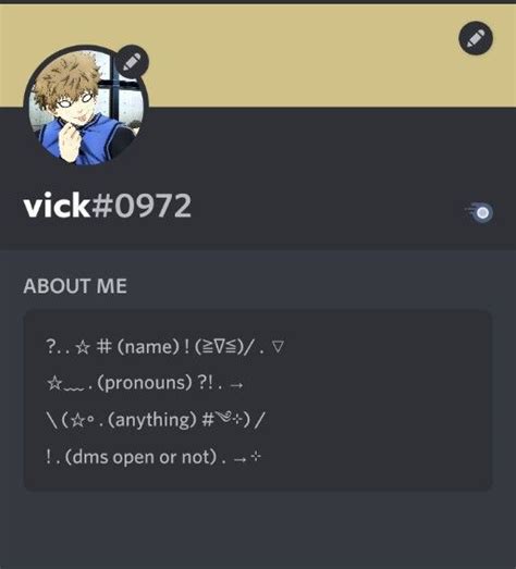 !! 🌟 Discord 'About Me' Ideas!