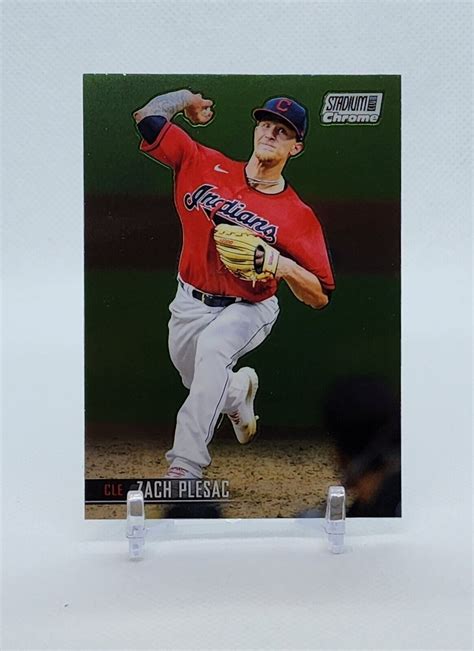 Topps Stadium Club Chrome Zach Plesac For Sale Online Ebay