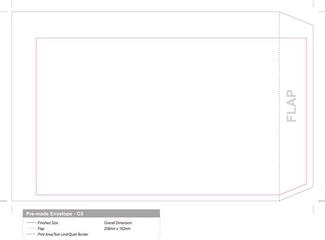 C5 Envelope Printing Template Free Download