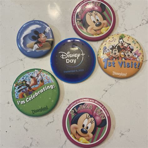 Vintage Disney Collectible Pin Back Buttons Lot Ebay