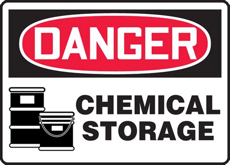 Chemical Storage OSHA Danger Safety Sign MCHG021