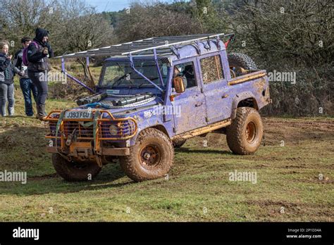 February Land Rover Defender Taking Part In An Adwc Off Road