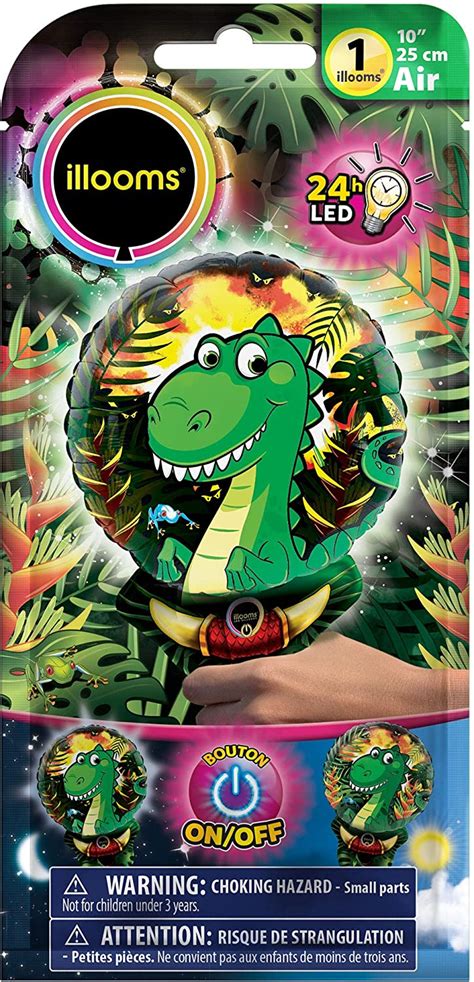 Illooms Dino Handheld Light Up Balloon Foil Style Led Balloon