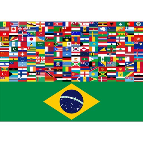 Bandeira Brasil E Na Es Do Mundo Para Culto De Miss Es X M Em