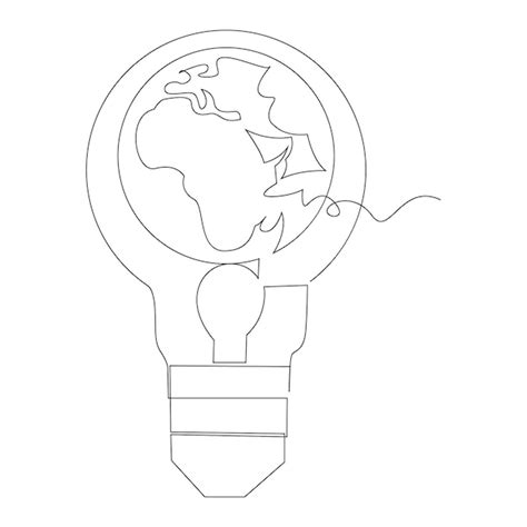 Premium Vector | Continuous single line earth globe world map outline ...