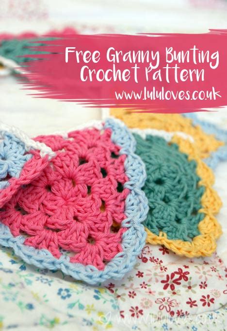 Free Crochet Granny Triangle Bunting Pattern Lululoves Blog