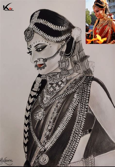 Draupadi Sketch Pooja Sharma Sketch As Draupadi Mahabharata Henna