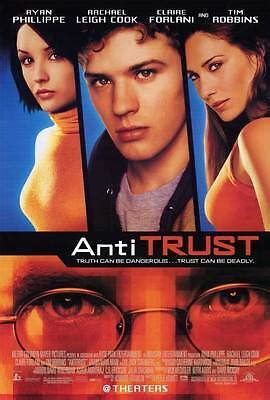 ANTITRUST Movie POSTER 27x40 Ryan Phillippe Tim Robbins Rachael Leigh ...