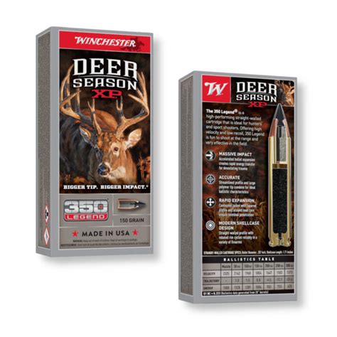 Winchester 350 Legend Deer Season X350DS 150 Grain XP Ammo 200 Rounds