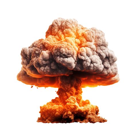 AI generated Nuclear bomb explosion png isolated on transparent ...