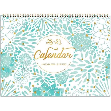 Calendrier Familial Calendrier Mural 202218 Moisjanvier 2022juin