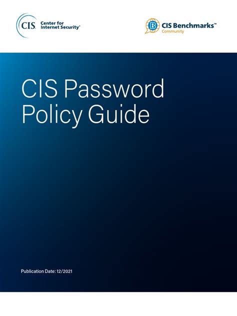 Cis Benchmarks Password Policy Guide V2112 Pdf Password