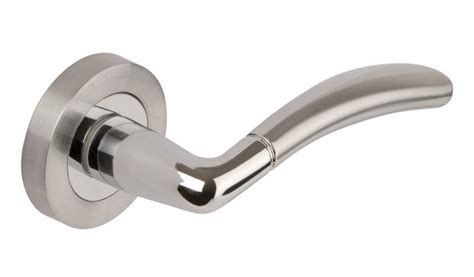 Titon Lever Door Handle On Round Concealed Rose Satin Chrome Polished Chrome 3585 Direct Door