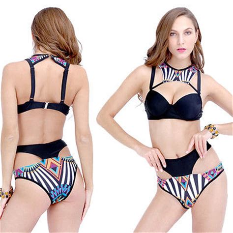 Sexy Women Push Up Hot Bikini Set Padded Bandage Swimsuit Swimwear