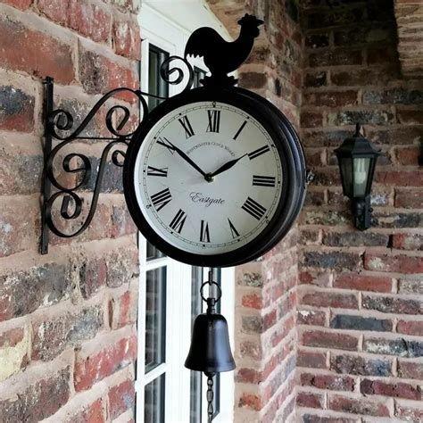 Horloge Murale Ext Rieure Double Face En M Tal Mon Coin Maison