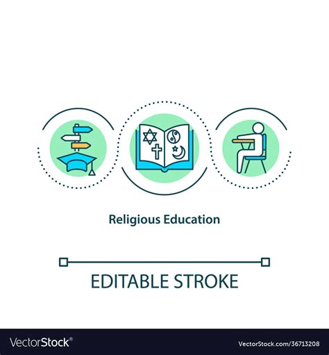 Religious education concept icon Royalty Free Vector Image