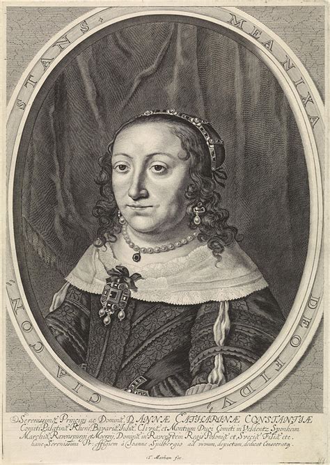 Portrait Of Anna Catharina Constance Countess Palatine Drawing By