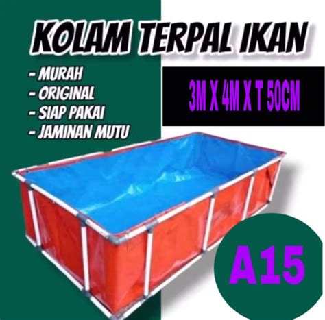 Terpal Kolam Ikan Terpal Kolam Kotak Type A Korea Original