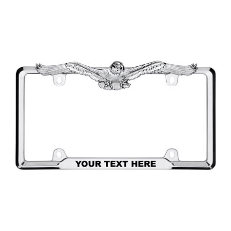 Custom Eagle Chrome License Plate Frame