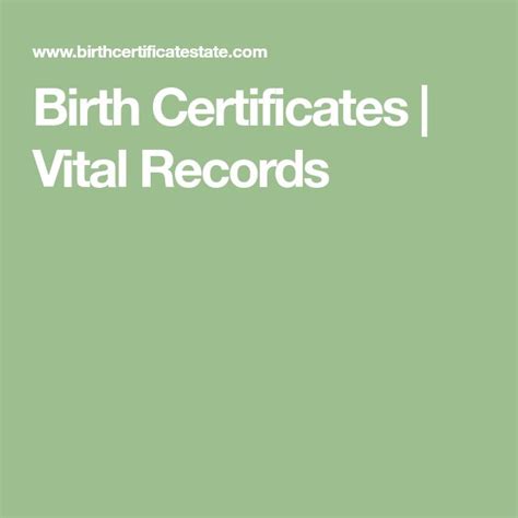 Birth Certificates Vital Records Vital Records Birth Certificate Records