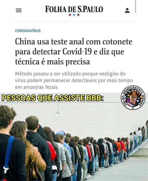 FOLHA DE S PAULO CORONAVÍRUS China usa teste anal cotonete para detectar Covid e diz que