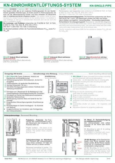 kN eINrohreNtlÜFtUNGS SYSteM Red Ring Ges mbH