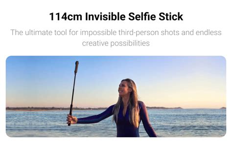 Insta360 114cm Invisible Selfie Stick Black Cinsaavf Best Buy