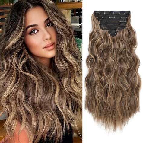 Clip In Hair Extensions 4pcs 20 Inch Hair Extensions For Women Clip In Soft