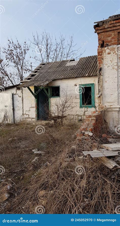 Abandoned Rural House Without Windows And Doors Stock Photo Image Of