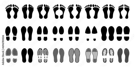 Human Footprints Icon Foot Imprint Footsteps Icon Collection Human