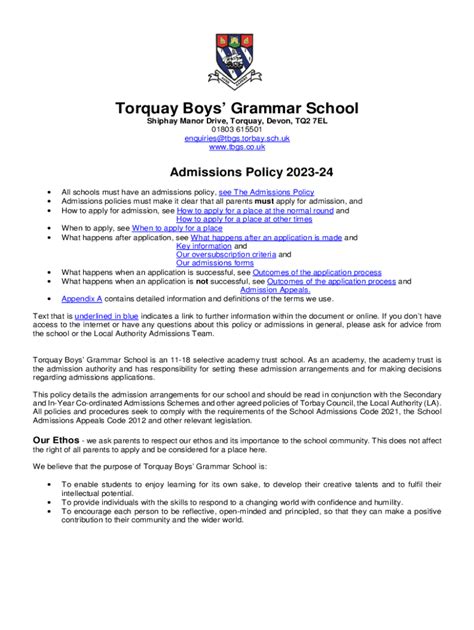 Fillable Online Torquay Boys' Grammar School - 11 Plus Hero Fax Email ...