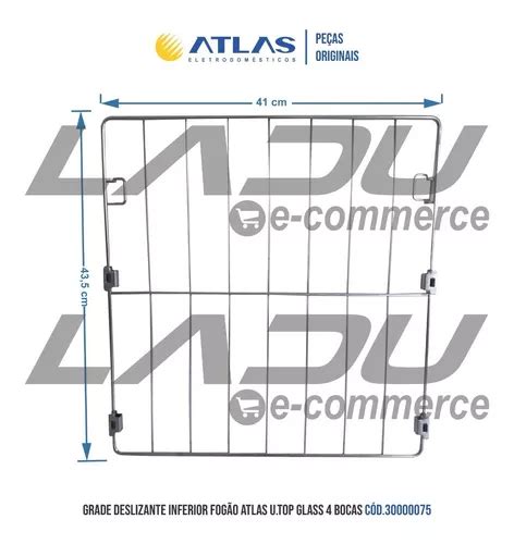 Grade Deslizante Inferior Fog O Atlas U Top Glass Bc Orig