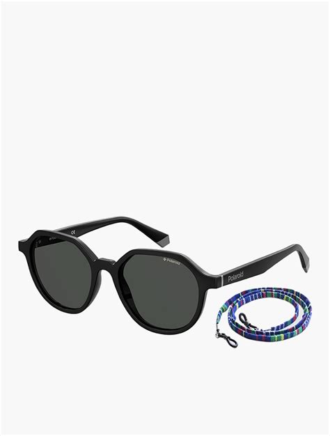 Myrunway Shop Polaroid Grey Polarized Round Sunglasses For Women