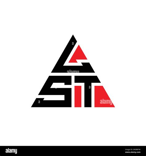 Lst Triangle Letter Logo Design With Triangle Shape Lst Triangle Logo