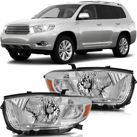 Car Front Lamps For Toyota Highlander Headlight Replacement