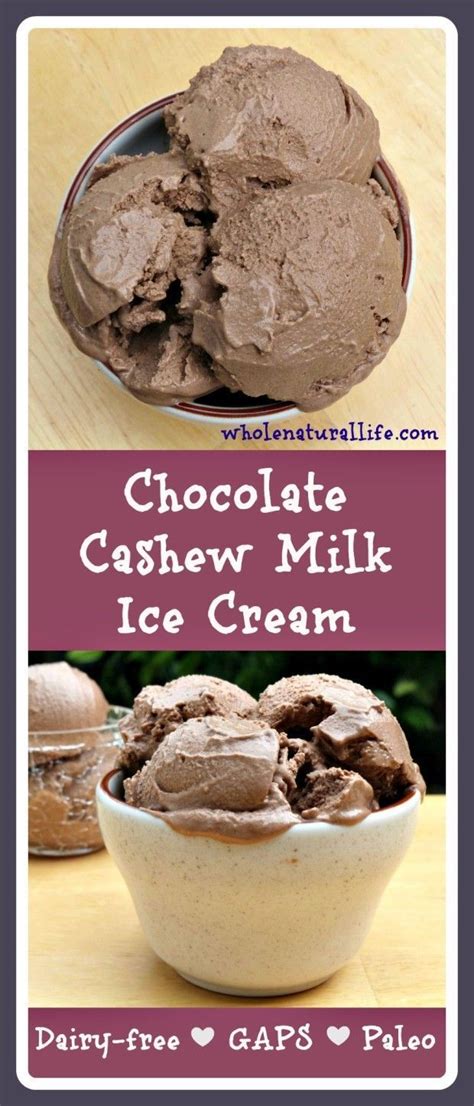 Chocolate Cashew Milk Ice Cream Dairy Free Gaps Paleo Whole Natural Life Recipe Paleo