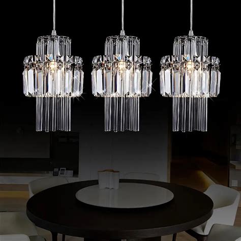 Modern Crystal Lustre Pendant Lights E Industrial Kitchen Pendant