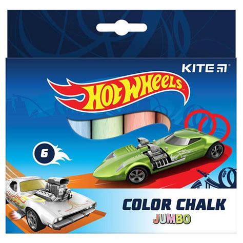 Купить Мел цветной Jumbo Kite Hot Wheels 6 цветов HW21 073 47381 цена 30 грн Prom ua ID