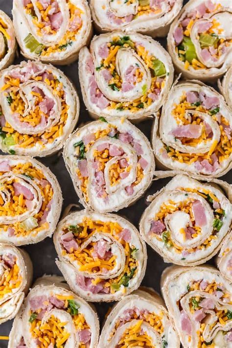 Ham And Cheese Roll Ups Tortilla Roll Ups The Cookie Rookie®