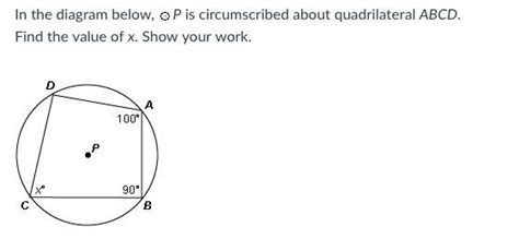 FREE In The Diagram Below P Is Circumscribed About Quadrilateral