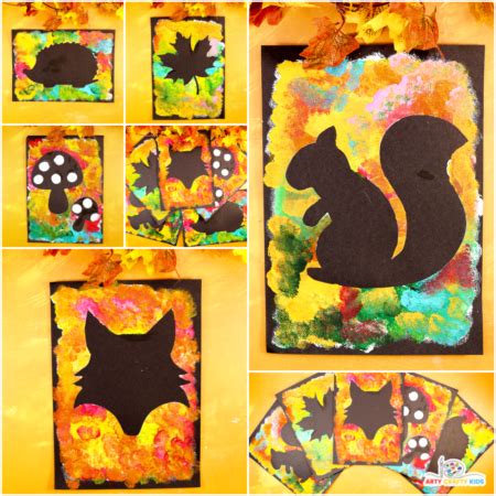 Autumn Silhouette Art: An Easy Fall Painting Idea! - Arty Crafty Kids