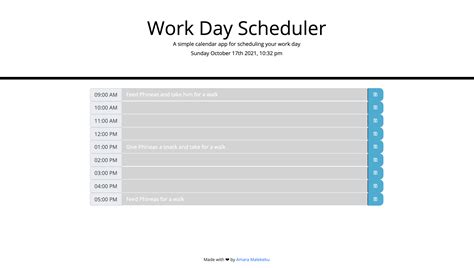 GitHub - AmaraMai/Work-Day-Planner