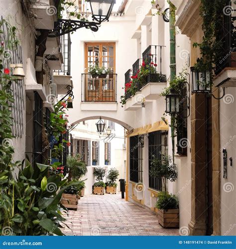 Marbella Old Town Andalucia Spain Typical Spanish Village Whitewashed