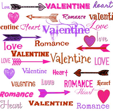 Valentine Words And Cupid Arrows Free Stock Photo - Public Domain Pictures