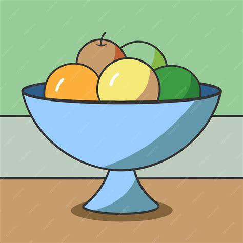 A bowl of fruit with a sticker that says quot fruit quot | Premium AI ...