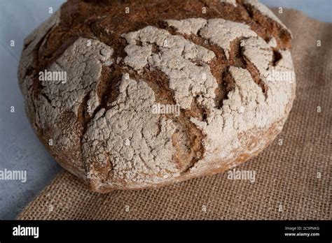 Homemade Freshly Baked Country Bread Made From Wheat And Whole Grain