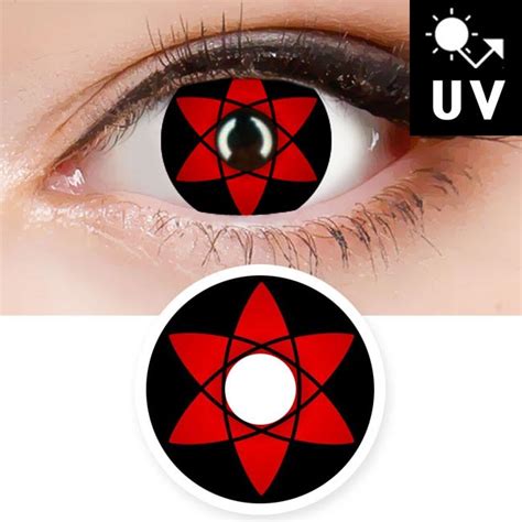 Naruto Sasuke Sharingan Contacts Prescription UV Blocking – fantasy-icon