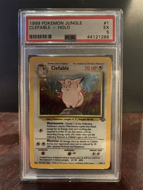 1999 Pokemon Jungle Set Clefable 164 Holo Rare Psa 5 Ex Ebay